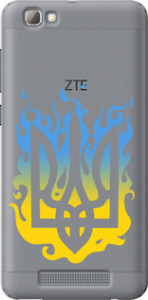 Чехол на ZTE A610 Герб v1 5258u-433 (Жовтий)