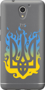 Чехол на ZTE A510 Герб v1 5258u-432 (Желтый)