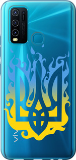 Чехол на Vivo Y30 Герб v1 5258u-2154 (Жовтий)