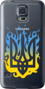 Чехол на Samsung Galaxy S5 Duos SM G900FD Герб v1 5258u-62 (Желтый)
