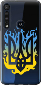 Чехол на Motorola One Macro Герб v1 5258u-1812 (Жовтий)