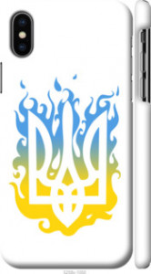 Чехол на iPhone X Герб v1 5258m-1050 (Жовтий)