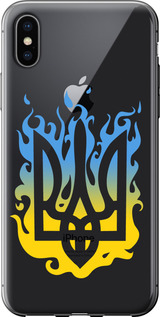 Чехол на iPhone X Герб v1 5258t-1050 (Желтый)