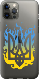 Чохол на iPhone 12 Pro Max Герб v1 5258t-2054 (Жовтий)