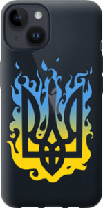 Чехол на iPhone 14 Герб v1 5258u-2648 (Жовтий)