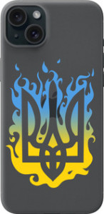 Чохол на iPhone 15 Plus Герб v1 5258u-3097 (Жовтий)