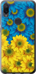 Чохол на Xiaomi Mi Play Жовто-блакитні квіти 1048u-1644 (Жовтий)