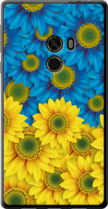 Чехол на Xiaomi Mi MiX Жёлто-голубые цветы 1048u-426 (Желтый)