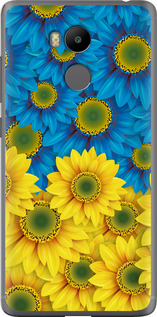 Чехол на Xiaomi Redmi 4 pro Жовто-блакитні квіти 1048u-438 (Жовтий)