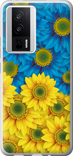 Чохол на Xiaomi Redmi K60 Жовто-блакитні квіти 1048u-2973 (Жовтий)