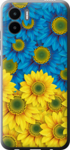 Чохол на Xiaomi Redmi A2 Жовто-блакитні квіти 1048u-3026 (Жовтий)