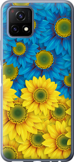Чехол на Vivo Y52S Жовто-блакитні квіти 1048u-2242 (Жовтий)