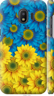 Чохол на Samsung Galaxy J2 2018 Жовто-блакитні квіти 1048m-1351 (Жовтий)