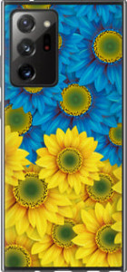 Чехол на Samsung Galaxy Note 20 Ultra Жёлто-голубые цветы 1048u-2051 (Желтый)