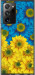 Чехол на Samsung Galaxy Note 20 Ultra Жёлто-голубые цветы 1048u-2051 (Желтый)