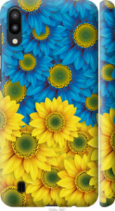 Чехол на Samsung Galaxy M10 Жовто-блакитні квіти 1048m-1661 (Жовтий)