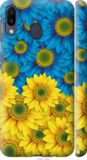 Чехол на Samsung Galaxy M20 Жовто-блакитні квіти 1048m-1660 (Жовтий)