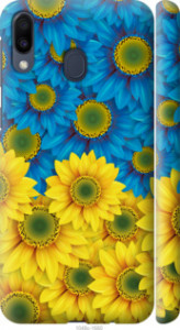 Чехол на Samsung Galaxy M20 Жовто-блакитні квіти 1048m-1660 (Жовтий)