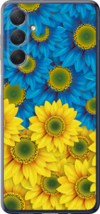 Чехол на Samsung Galaxy M54 Жёлто-голубые цветы 1048u-3039 (Желтый)