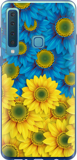 Чохол на Samsung Galaxy A9 (2018) Жовто-блакитні квіти 1048u-1503 (Жовтий)