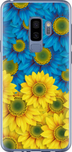 Чохол на Samsung Galaxy S9 Plus Жовто-блакитні квіти 1048t-1365 (Жовтий)