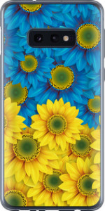Чохол на Samsung Galaxy S10e Жовто-блакитні квіти 1048u-1646 (Жовтий)