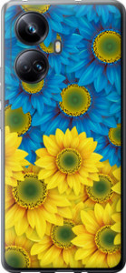Чохол на Realme 10 Pro Plus Жовто-блакитні квіти 1048u-2944 (Жовтий)