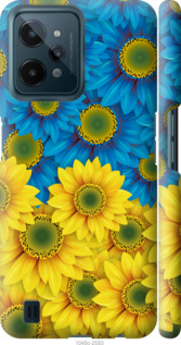 Чехол на Realme C31 Жёлто-голубые цветы 1048m-2593 (Желтый)