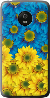Чохол на Motorola Moto G5 Жовто-блакитні квіти 1048u-832 (Жовтий)