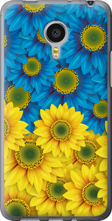 Чехол на Meizu MX4 PRO Жовто-блакитні квіти 1048u-132 (Жовтий)