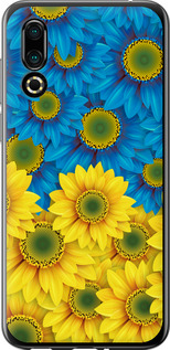 Чохол на Meizu 16S Жовто-блакитні квіти 1048u-1701 (Жовтий)