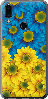 Чехол на Meizu Note 9 Жовто-блакитні квіти 1048t-1689 (Жовтий)