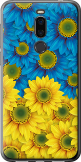 Чохол на Meizu X8 Жовто-блакитні квіти 1048u-1601 (Жовтий)