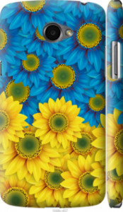 Чехол на LG K5 X220 Жовто-блакитні квіти 1048m-457 (Жовтий)