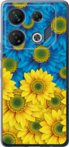 Чехол на Infinix GT 10 pro Жёлто-голубые цветы 1048u-3172 (Желтый)