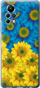 Чохол на Infinix Note 11 Pro Жовто-блакитні квіти 1048u-2865 (Жовтий)