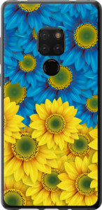 Чохол на Huawei Mate 20 Жовто-блакитні квіти 1048t-1578 (Жовтий)