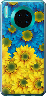 Чохол на Huawei Mate 30 Жовто-блакитні квіти 1048u-1773 (Жовтий)