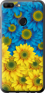 Чохол на Huawei Honor 9 Lite Жовто-блакитні квіти 1048t-1359 (Жовтий)