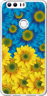 Чохол на Huawei Honor 8 Жовто-блакитні квіти 1048u-351 (Жовтий)