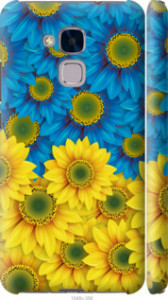 Чехол на Huawei Honor 5C Жёлто-голубые цветы 1048m-356 (Желтый) для Huawei Honor 5C