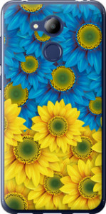 Чехол на Huawei Honor 6C Pro Жовто-блакитні квіти 1048u-1358 (Жовтий)