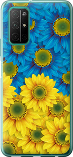 Чехол на Huawei Honor 30S Жовто-блакитні квіти 1048u-1897 (Жовтий)