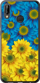 Чохол на Huawei P20 Lite Жовто-блакитні квіти 1048t-1410 (Жовтий)