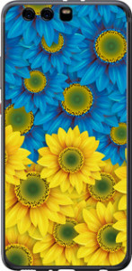 Чохол на Huawei P10 Plus Жовто-блакитні квіти 1048t-963 (Жовтий)