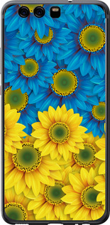 Чехол на Huawei P10 Жовто-блакитні квіти 1048t-780 (Жовтий)