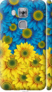 Чехол на Huawei Nova Plus Жёлто-голубые цветы 1048m-961 (Желтый)