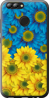 Чехол на Huawei Nova 2 Жёлто-голубые цветы 1048t-1021 (Желтый)