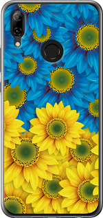 Чехол на Huawei Nova 3 Жёлто-голубые цветы 1048u-1535 (Желтый)