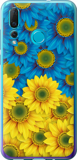 Чохол на Huawei Nova 4 Жовто-блакитні квіти 1048u-1632 (Жовтий)
